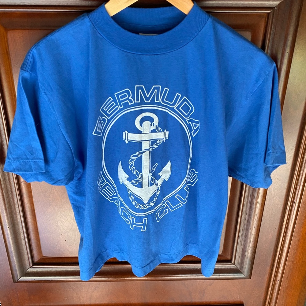 Vintage Bermuda Beach Club Single Stitched T-Shirt